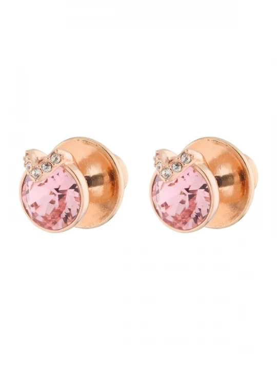 Obrázek produktu Swarovski Náušnice růžově zlatá / růže / průhledná