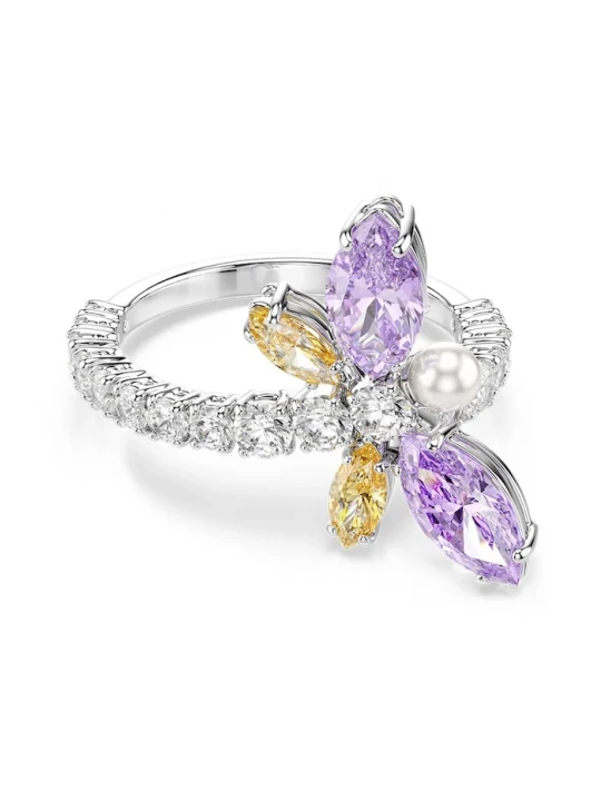 Obrázek produktu Swarovski prstýnek dámský kovový s kubickým zirkonem Ariana Grande x Swarovski stříbrná