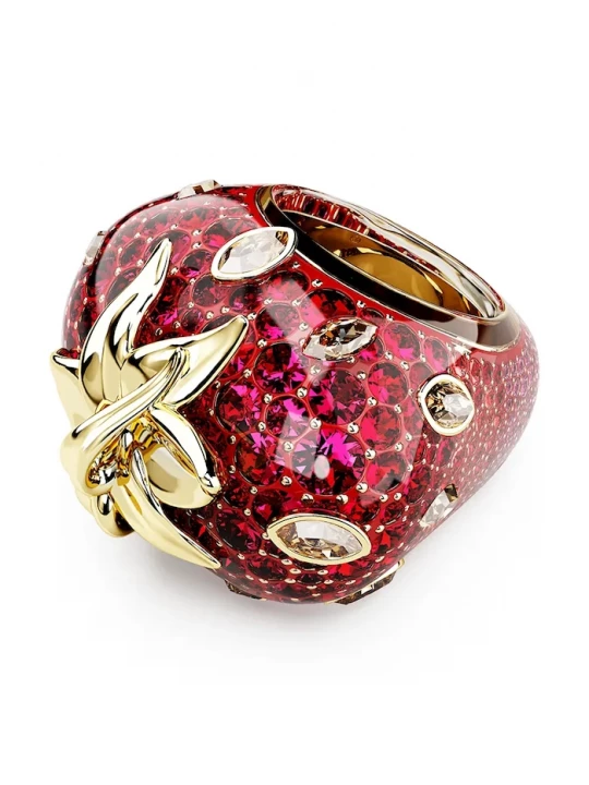 Obrázek produktu Swarovski prstýnek dámský z pozlaceného kovu se Swarovski krystalem IDYLLIA červená