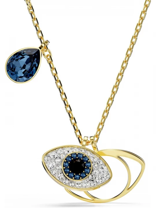Obrázek produktu Swarovski Řetízek  chladná modrá / zlatá