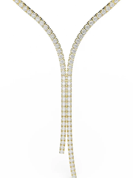 Obrázek produktu Swarovski řetízek dámský pozlacený kovový s kubickým zirkonem MATRIX zlatá
