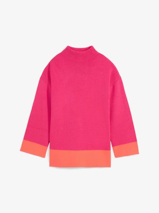 Obrázek produktu Sweter oversize ze stójką BonPrix różowy