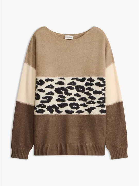 Obrázek produktu Sweter oversize BonPrix brązowy