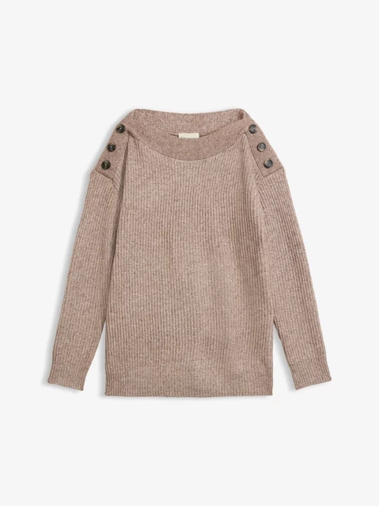 Obrázek produktu Sweter oversize z guzikami BonPrix brązowy