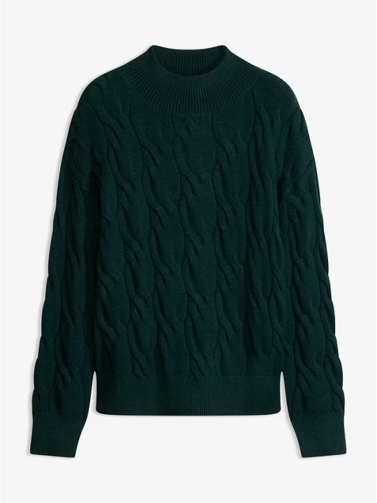 Obrázek produktu Sweter oversize z miękkiej mieszanki wiskozy BonPrix zielony