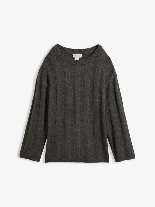 Obrázek produktu Sweter oversize z prążkowanej tkaniny BonPrix szary