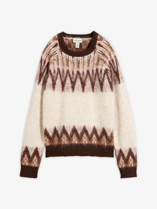 Obrázek produktu Sweter we wzór Fair Isle BonPrix biały