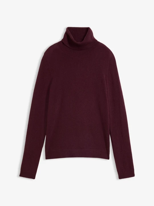 Obrázek produktu Sweter z golfem z miękkiej mieszanki kaszmiru wysokiej jakości Good Cashmere Standard® BonPrix czerwony