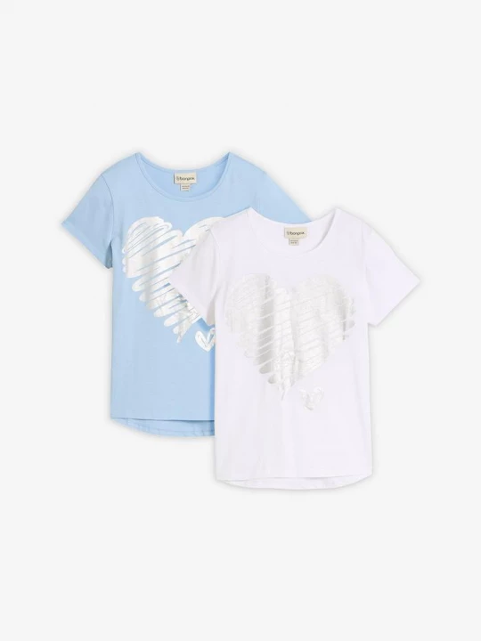 Obrázek produktu T-shirt (2 szt.), bawełna organiczna BonPrix niebieski