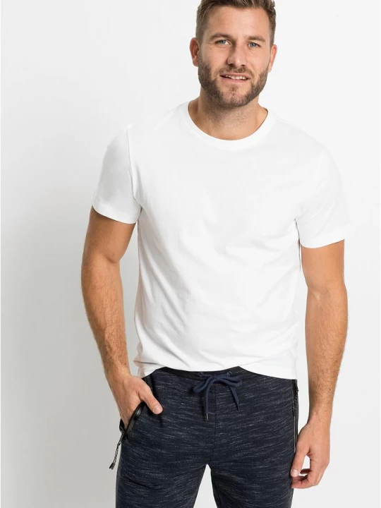 Obrázek produktu T-shirt, regular fit (3 szt.) BonPrix biały