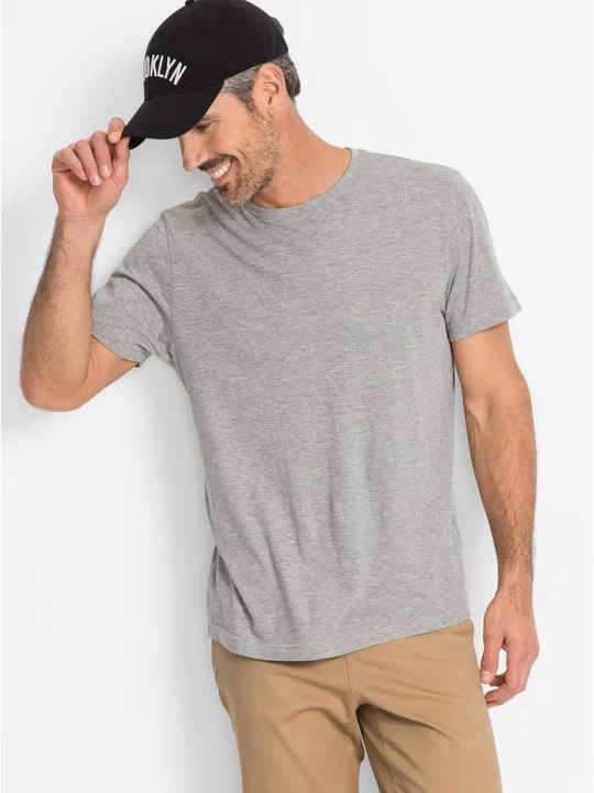 Obrázek produktu T-shirt (3 szt.) BonPrix szary