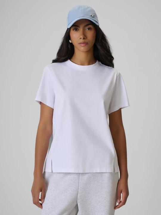Obrázek produktu T-shirt regular hladký dámský - bílý 4F