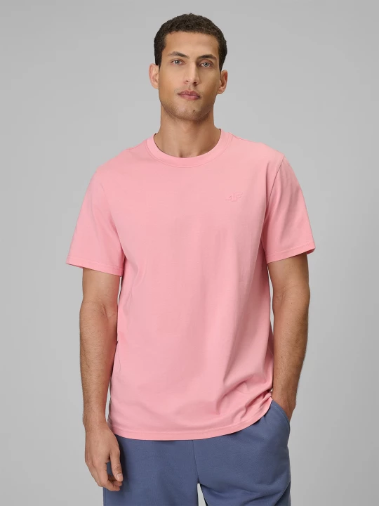 Obrázek produktu T-shirt regular hladký pánský - růžový 4F