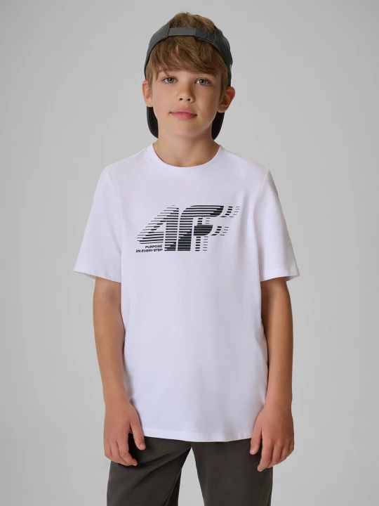 Obrázek produktu 4F T-shirt regular s potiskem chlapecký - bílý