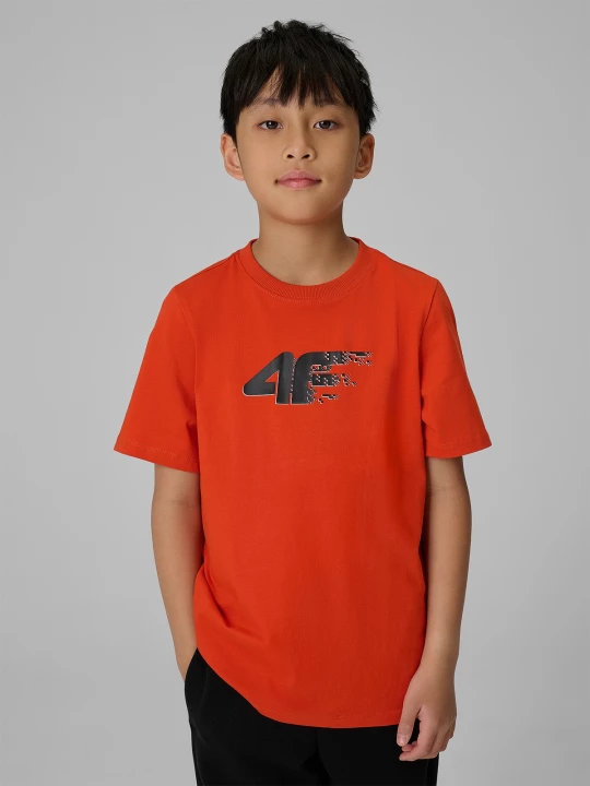 Obrázek produktu 4F T-shirt regular s potiskem chlapecký - oranžový