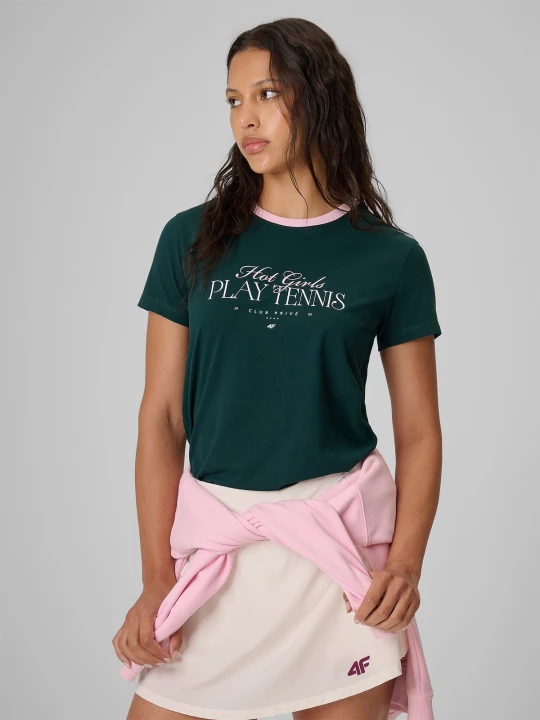 Obrázek produktu 4F T-shirt regular s potiskem dámský - zelený