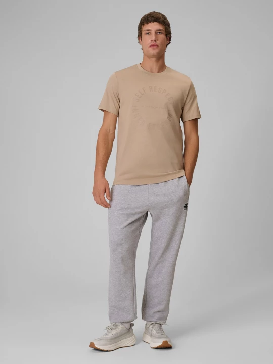 Obrázek produktu 4F T-shirt regular s potiskem pánský - béžový