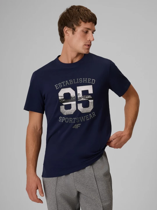 Obrázek produktu 4F T-shirt regular s potiskem pánský - tmavě modrý