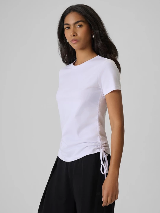 Obrázek produktu T-shirt slim hladký dámský - bílý 4F