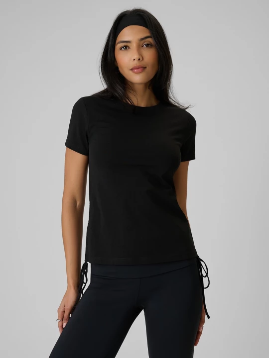 Obrázek produktu T-shirt slim hladký dámský - černý 4F