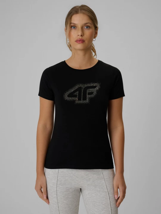 Obrázek produktu 4F T-shirt slim s potiskem dámský - černý