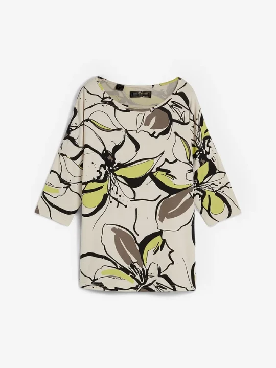 Obrázek produktu T-shirt w kwiaty BonPrix beżowy