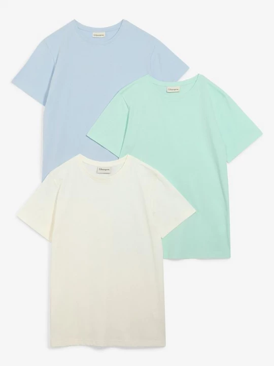 Obrázek produktu T-shirt z czystej bawełny (3 szt.) BonPrix biały