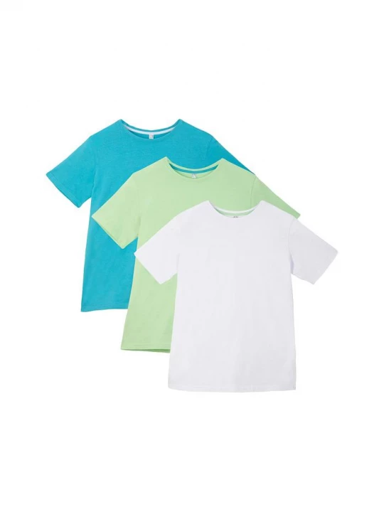 Obrázek produktu T-shirt z czystej bawełny (3 szt.) BonPrix niebieski