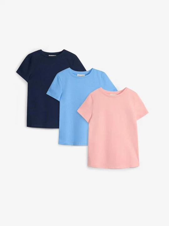 Obrázek produktu T-shirt z czystej bawełny organicznej (3 szt.) BonPrix różowy
