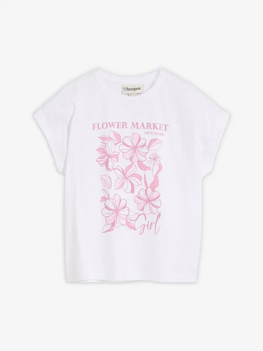 Obrázek produktu T-shirt z czystej bawełny organicznej BonPrix biały