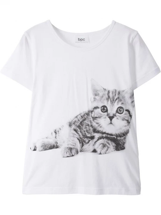 Obrázek produktu T-shirt z czystej bawełny organicznej BonPrix biały