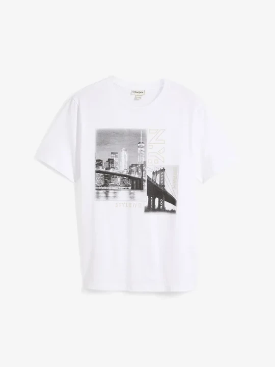 Obrázek produktu T-shirt z czystej bawełny organicznej BonPrix biały