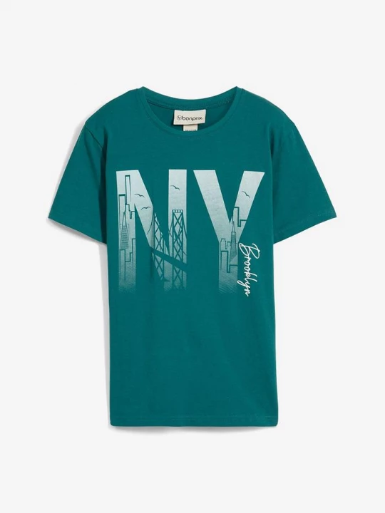 Obrázek produktu T-shirt z czystej bawełny organicznej BonPrix niebieski