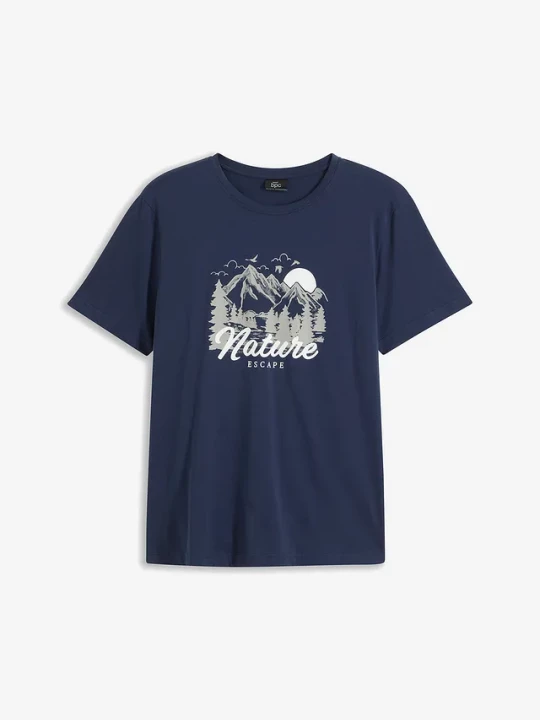 Obrázek produktu T-shirt z czystej bawełny organicznej BonPrix niebieski