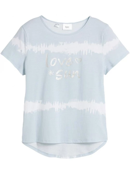 Obrázek produktu T-shirt z dłuższym tyłem z czystej bawełny organicznej BonPrix niebieski