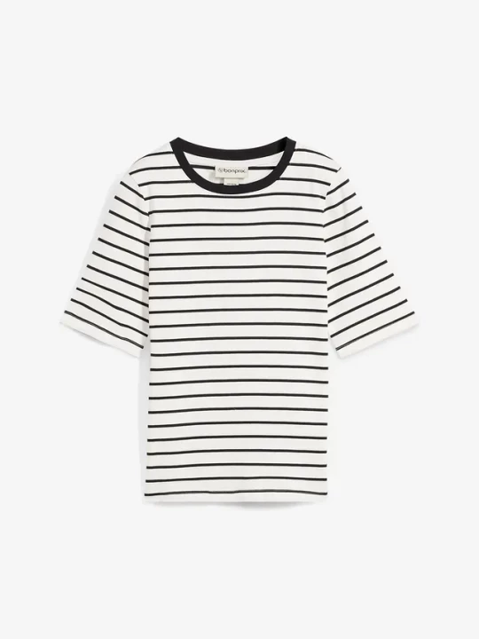 Obrázek produktu T-shirt z grubej bawełny organicznej BonPrix biały