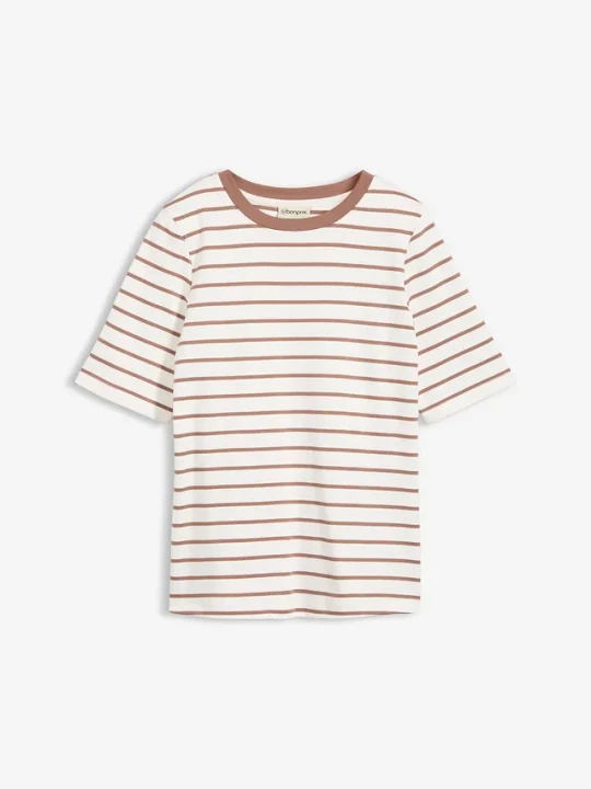 Obrázek produktu T-shirt z grubej bawełny organicznej BonPrix biały