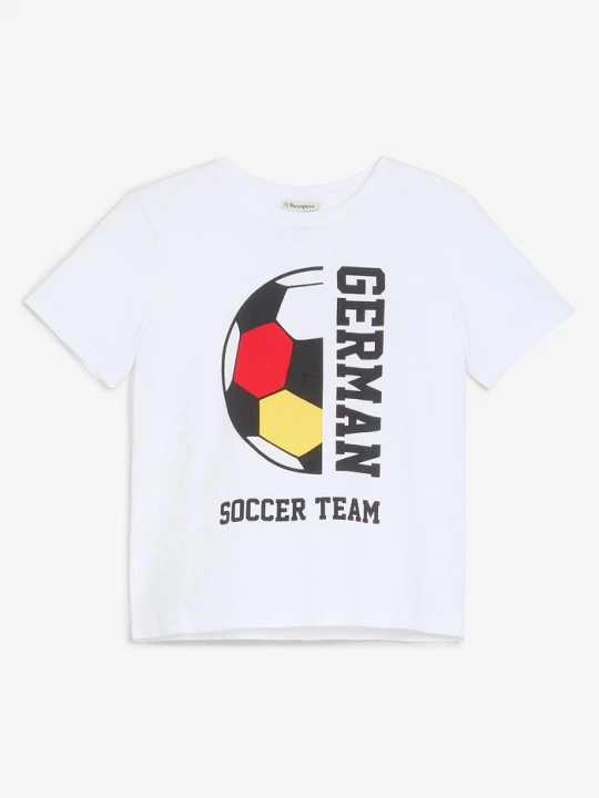 Obrázek produktu T-shirt z napisem German Soccer Team z czystej bawełny organicznej BonPrix biały