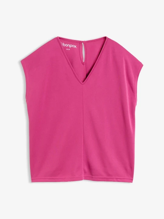 Obrázek produktu T-shirt z piki z wiskozy BonPrix różowy