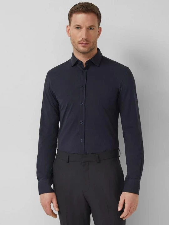 Obrázek produktu Tailored Fit: elegantní košile s dlouhým rukávem, z luxusního žerzeje s.Oliver modrá