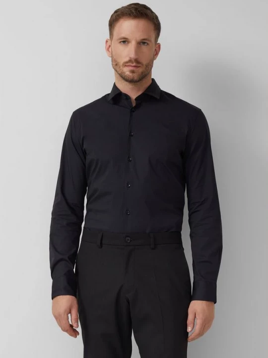 Obrázek produktu Tailored Fit: tričko s dlouhými rukávy z pohodlného strečového materiálu s.Oliver černá