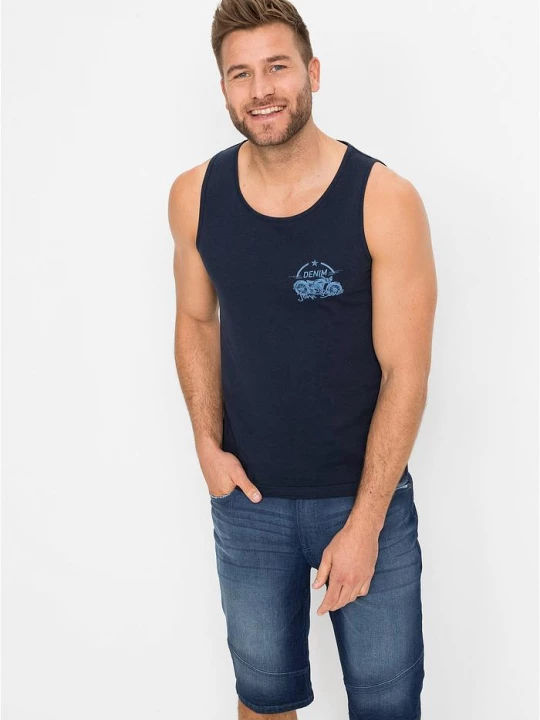 Obrázek produktu Tank top (3 szt.) BonPrix niebieski