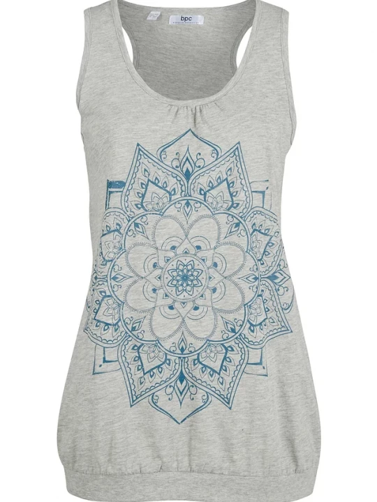 Obrázek produktu Tank top z lekkiego dżerseju BonPrix szary