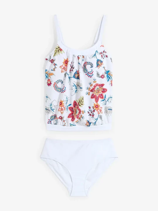 Obrázek produktu Tankini oversize (2 części) z regulowanymi ramiączkami BonPrix biały