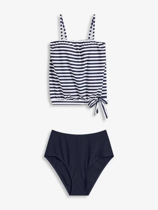 Obrázek produktu Tankini oversize z odpinanymi ramiączkami (komplet 2-cz.) BonPrix niebieski