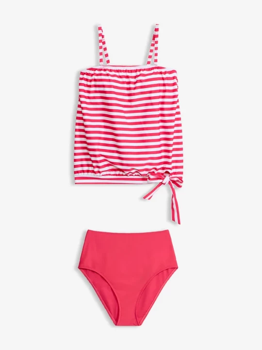 Obrázek produktu Tankini oversize z odpinanymi ramiączkami (komplet 2-cz.) BonPrix różowy