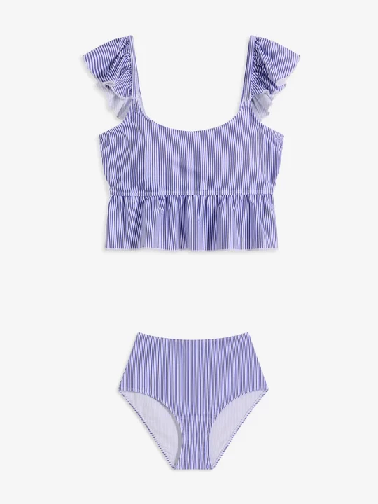 Obrázek produktu Tankini z falbankami (komplet 2-cz.) BonPrix biały