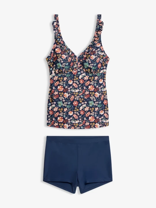 Obrázek produktu Tankini z regulowanymi ramiączkami (2 części) BonPrix niebieski