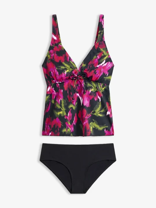 Obrázek produktu Tankini z regulowanymi ramiączkami (kompl. 2-cz.) BonPrix czarny