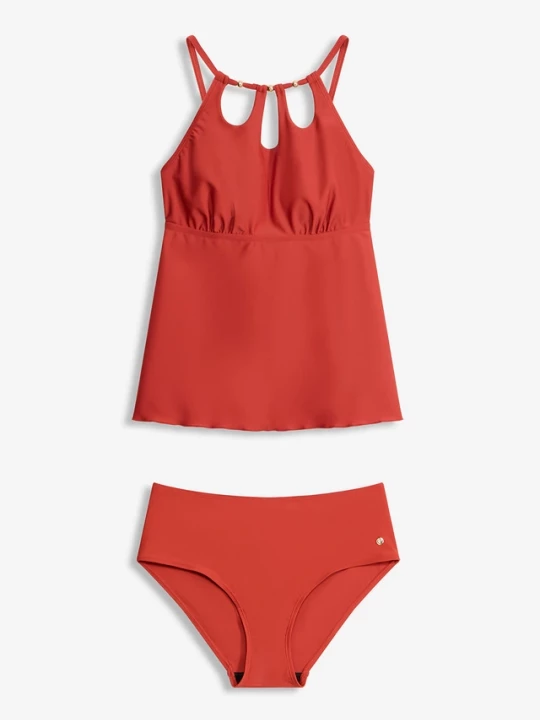 Obrázek produktu Tankini z wycięciami (2 części) BonPrix brązowy